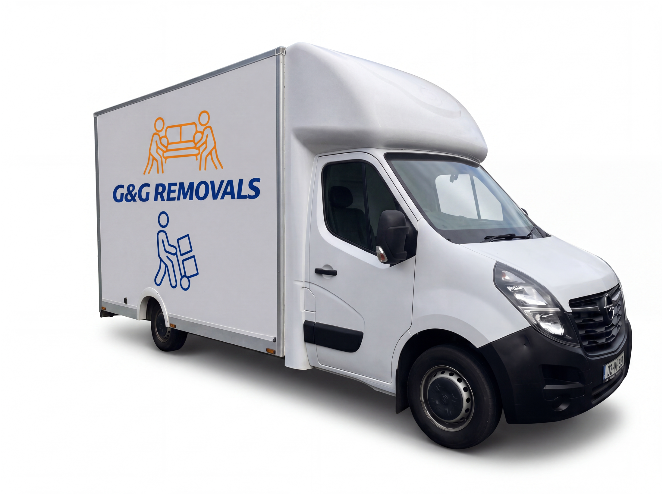 White G&G Removals Services branded removals van
